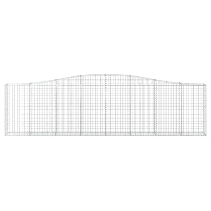 vidaXL Arched Gabion Baskets 8 pcs 400x30x100/120 cm Galvanised Iron 4
