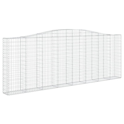 vidaXL Arched Gabion Baskets 4 pcs 400x30x140/160 cm Galvanised Iron 3