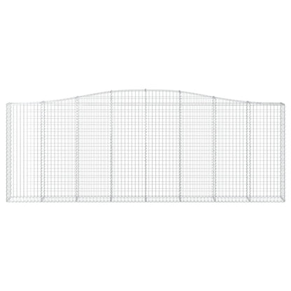 vidaXL Arched Gabion Baskets 4 pcs 400x30x140/160 cm Galvanised Iron 4
