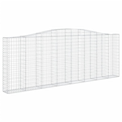 vidaXL Arched Gabion Baskets 10 pcs 400x30x140/160 cm Galvanised Iron 3