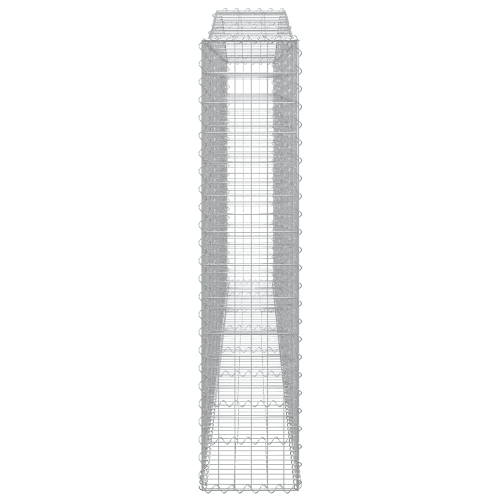 vidaXL Arched Gabion Baskets 10 pcs 400x30x140/160 cm Galvanised Iron 5