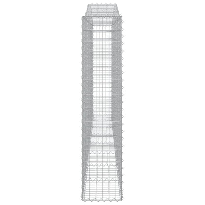 vidaXL Arched Gabion Baskets 10 pcs 400x30x140/160 cm Galvanised Iron 5
