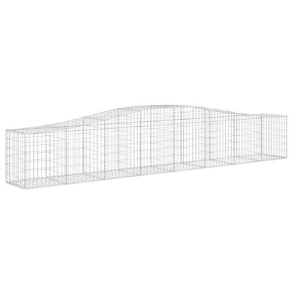 vidaXL Arched Gabion Baskets 9 pcs 400x50x60/80 cm Galvanised Iron 3