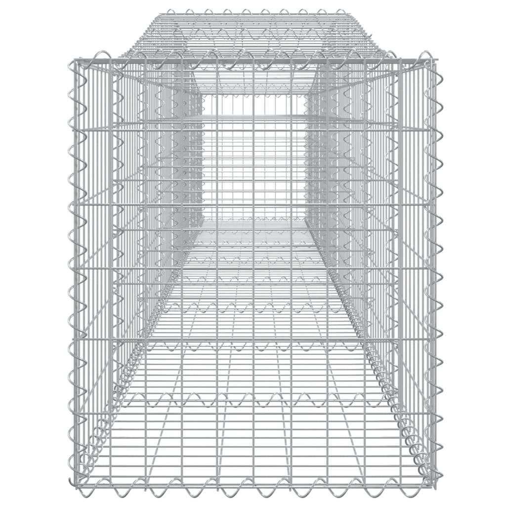 vidaXL Arched Gabion Baskets 9 pcs 400x50x60/80 cm Galvanised Iron 5