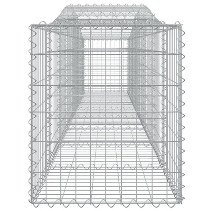 vidaXL Arched Gabion Baskets 9 pcs 400x50x60/80 cm Galvanised Iron 5