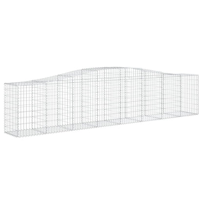 vidaXL Arched Gabion Baskets 8 pcs 400x50x80/100 cm Galvanised Iron 3