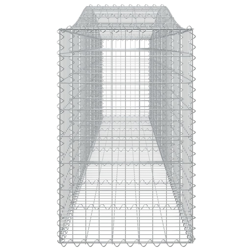 vidaXL Arched Gabion Baskets 8 pcs 400x50x80/100 cm Galvanised Iron 5