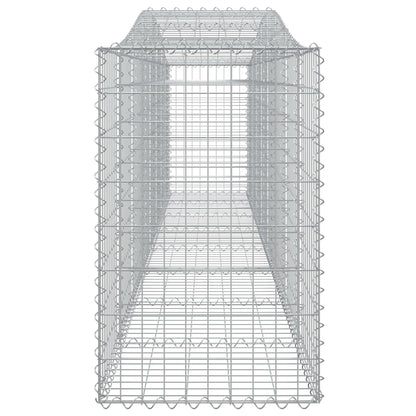 vidaXL Arched Gabion Baskets 8 pcs 400x50x80/100 cm Galvanised Iron 5