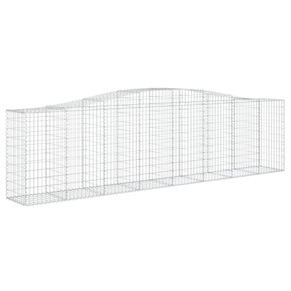 vidaXL Arched Gabion Baskets 7 pcs 400x50x100/120 cm Galvanised Iron 3