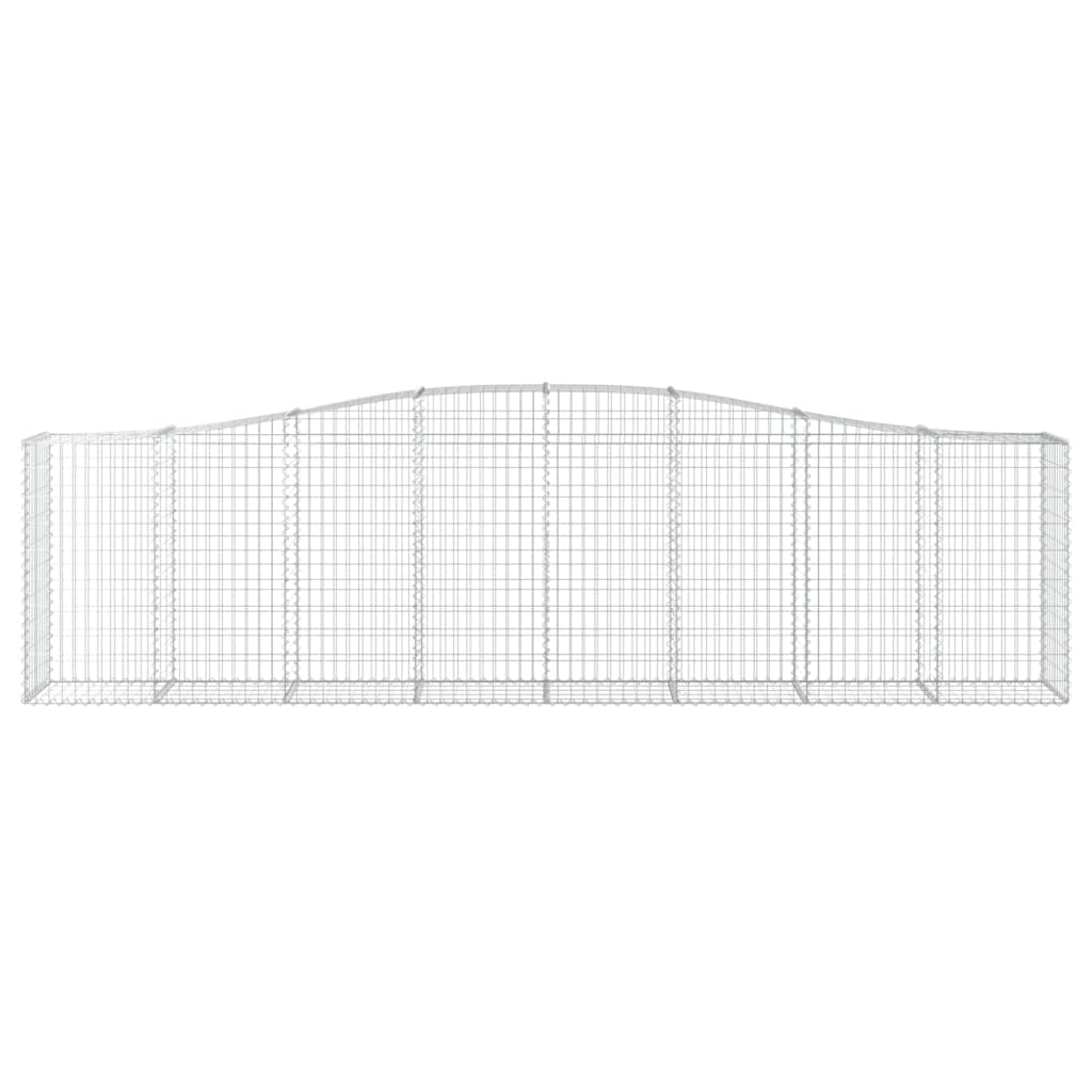 vidaXL Arched Gabion Baskets 7 pcs 400x50x100/120 cm Galvanised Iron 4