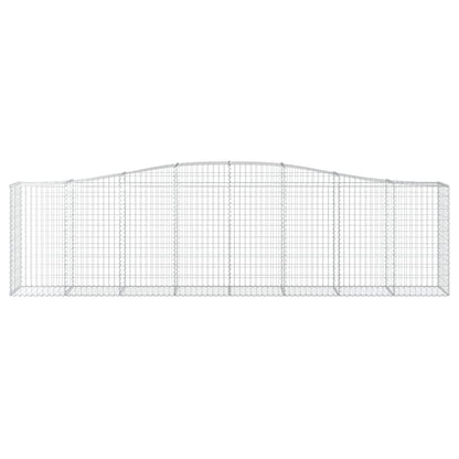 vidaXL Arched Gabion Baskets 7 pcs 400x50x100/120 cm Galvanised Iron 4