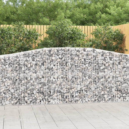 vidaXL Arched Gabion Baskets 7 pcs 400x50x100/120 cm Galvanised Iron 1