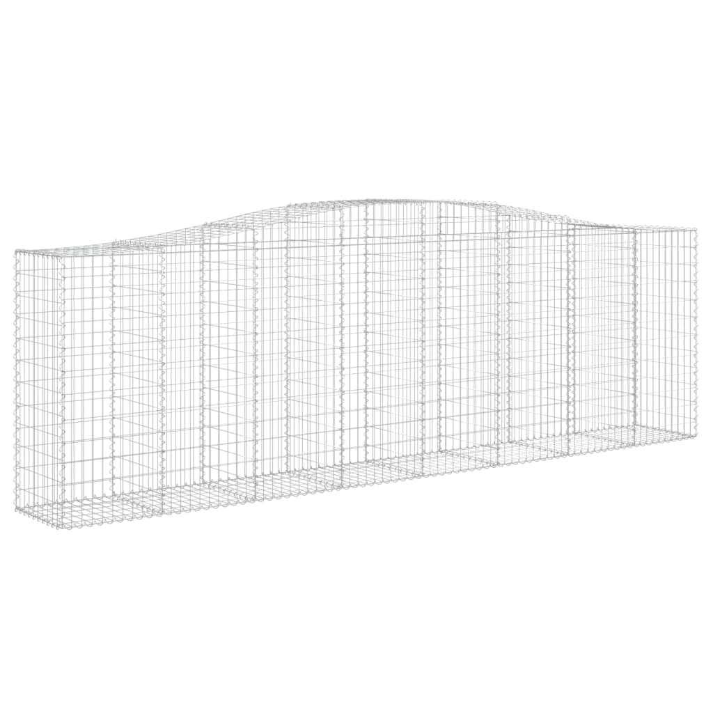 vidaXL Arched Gabion Baskets 6 pcs 400x50x120/140 cm Galvanised Iron 3