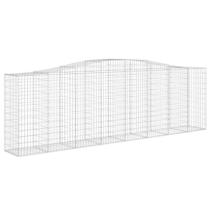vidaXL Arched Gabion Baskets 6 pcs 400x50x120/140 cm Galvanised Iron 3