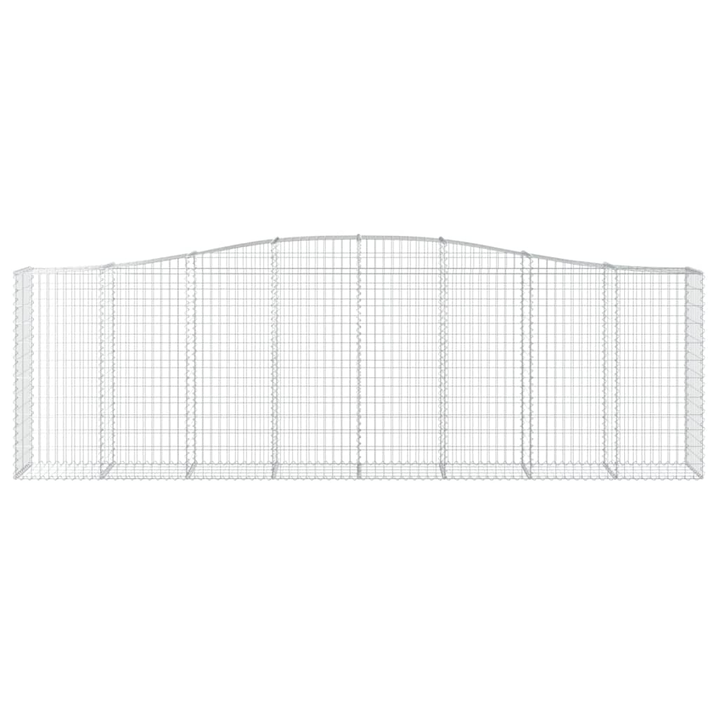 vidaXL Arched Gabion Baskets 6 pcs 400x50x120/140 cm Galvanised Iron 4