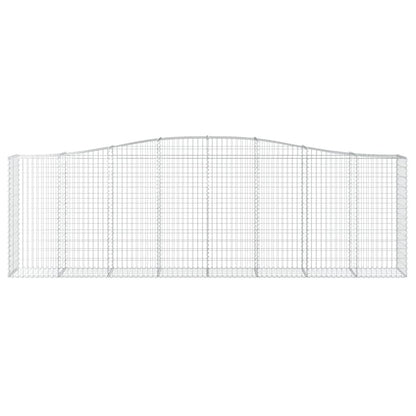 vidaXL Arched Gabion Baskets 6 pcs 400x50x120/140 cm Galvanised Iron 4