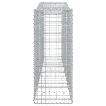 vidaXL Arched Gabion Baskets 6 pcs 400x50x120/140 cm Galvanised Iron 5
