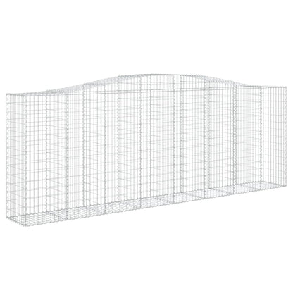 vidaXL Arched Gabion Baskets 3 pcs 400x50x140/160 cm Galvanised Iron 3