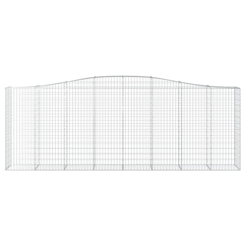 vidaXL Arched Gabion Baskets 3 pcs 400x50x140/160 cm Galvanised Iron 4