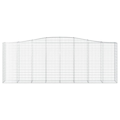 vidaXL Arched Gabion Baskets 3 pcs 400x50x140/160 cm Galvanised Iron 4