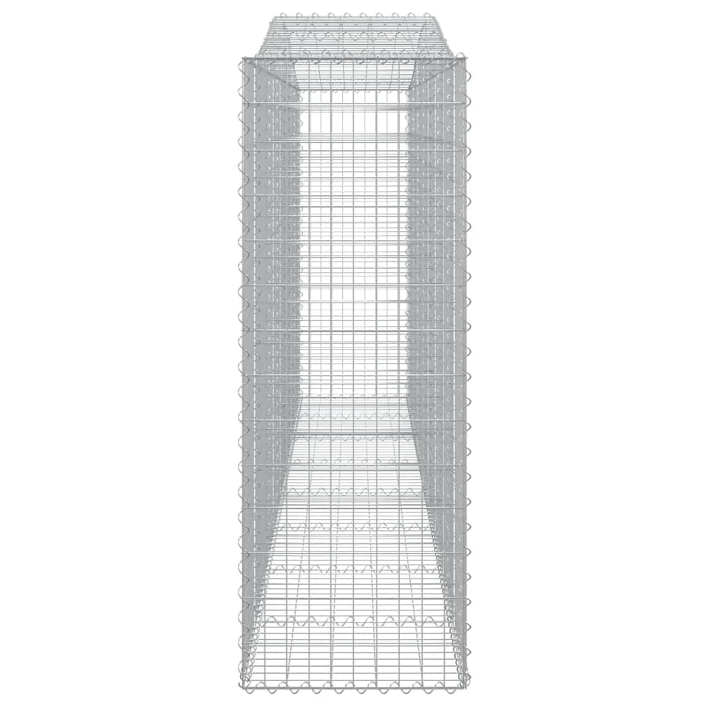 vidaXL Arched Gabion Baskets 3 pcs 400x50x140/160 cm Galvanised Iron 5
