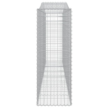 vidaXL Arched Gabion Baskets 3 pcs 400x50x140/160 cm Galvanised Iron 5
