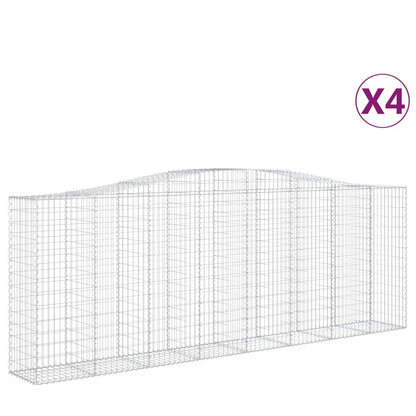 Arched Gabion Baskets Galvanised Iron 4 400 x 30 x 40/60–400 x 50 x 220/240 cm 400 x 50 x 140/160 cm