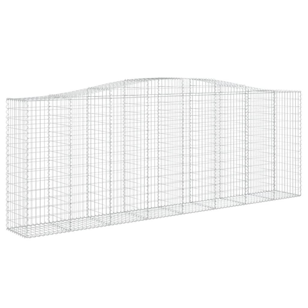 vidaXL Arched Gabion Baskets 6 pcs 400x50x140/160 cm Galvanised Iron 3