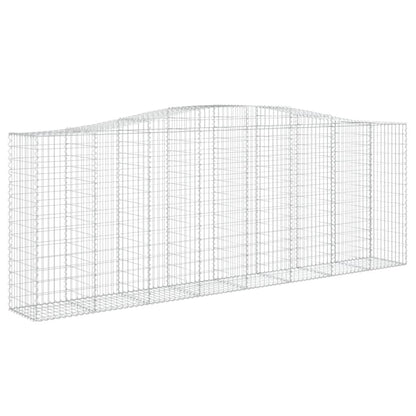 vidaXL Arched Gabion Baskets 6 pcs 400x50x140/160 cm Galvanised Iron 3