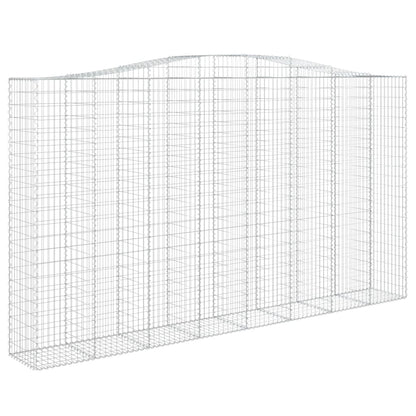 vidaXL Arched Gabion Baskets 3 pcs 400x50x220/240 cm Galvanised Iron 3