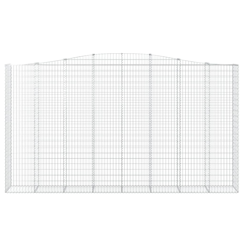 vidaXL Arched Gabion Baskets 3 pcs 400x50x220/240 cm Galvanised Iron 4
