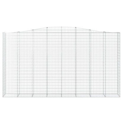 vidaXL Arched Gabion Baskets 3 pcs 400x50x220/240 cm Galvanised Iron 4