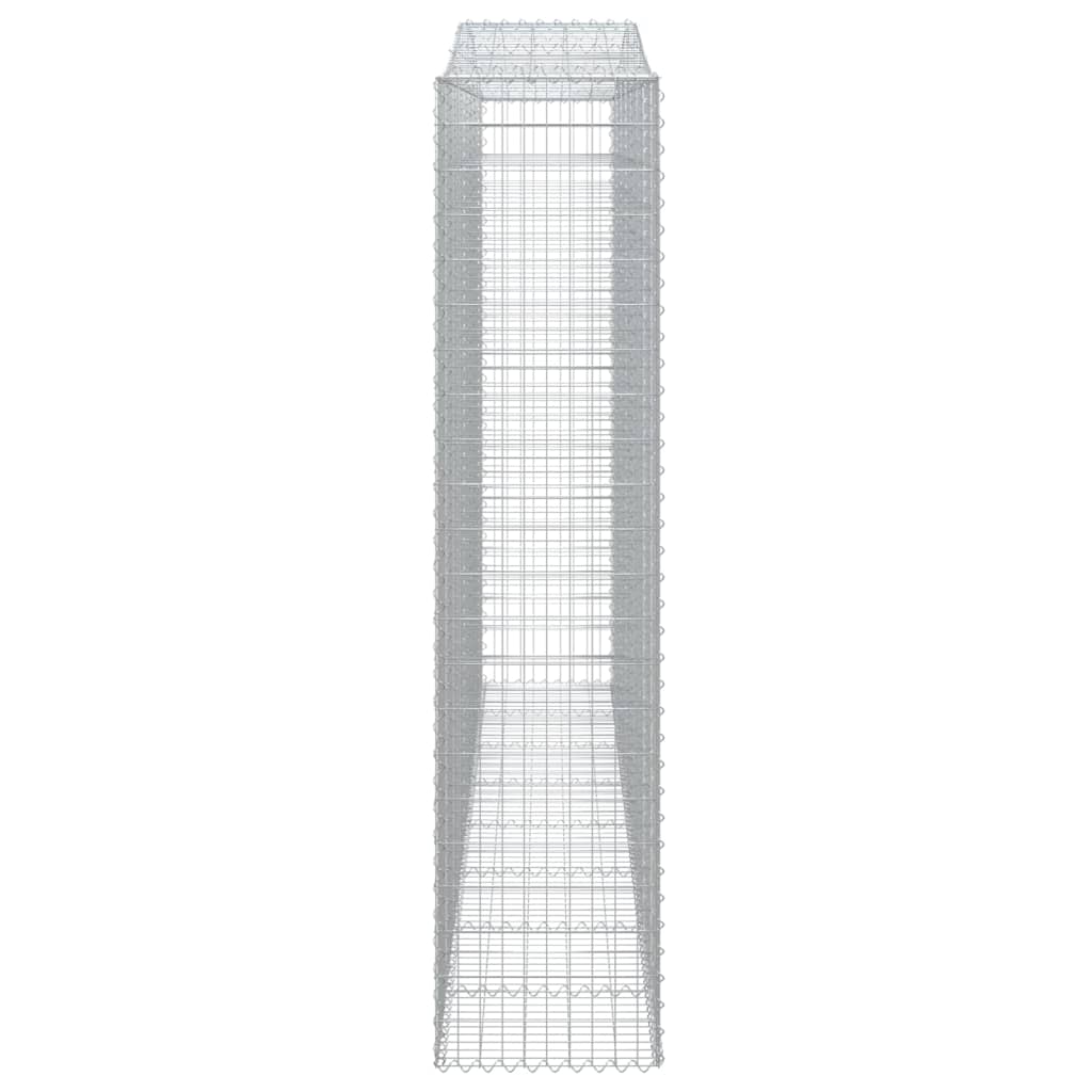 vidaXL Arched Gabion Baskets 3 pcs 400x50x220/240 cm Galvanised Iron 5