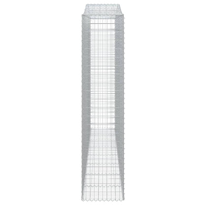 vidaXL Arched Gabion Baskets 3 pcs 400x50x220/240 cm Galvanised Iron 5
