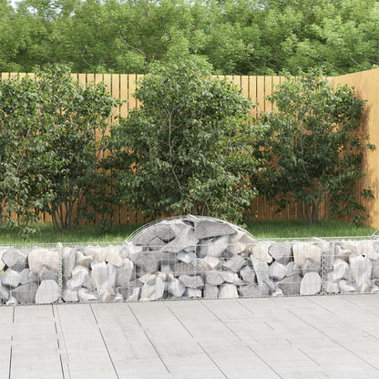 Arched Gabion Baskets Galvanised Iron 9 200 x 30 x 40/60–200 x 50 x 220/240 cm 200 x 30 x 40/60 cm