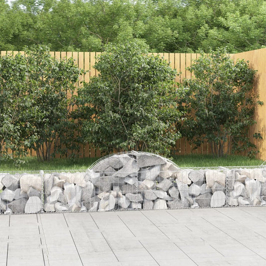 Arched Gabion Baskets Galvanised Iron 9 200 x 30 x 40/60–200 x 50 x 220/240 cm 200 x 30 x 40/60 cm