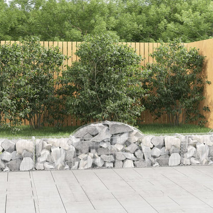 Arched Gabion Baskets Galvanised Iron 10 200 x 30 x 40/60–200 x 50 x 220/240 cm 200 x 30 x 40/60 cm