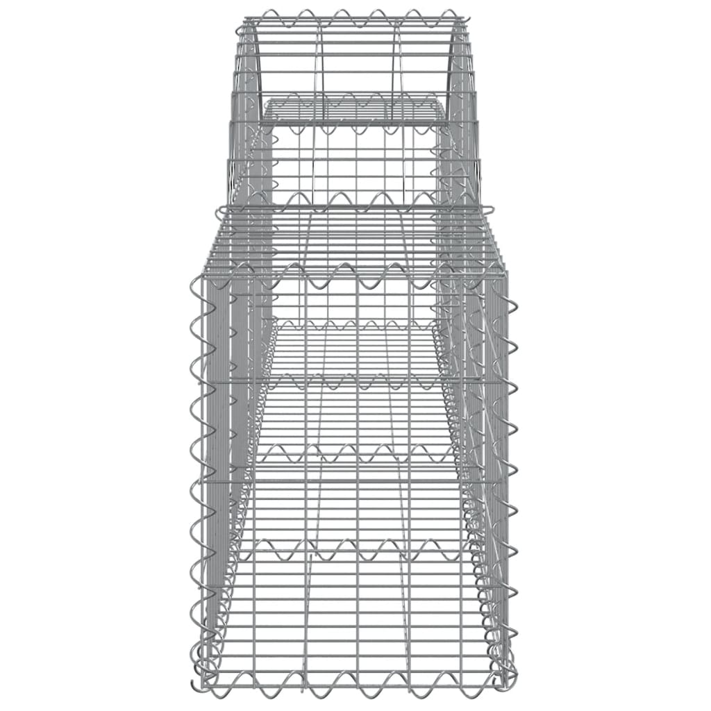 vidaXL Arched Gabion Baskets 11 pcs 200x30x40/60 cm Galvanised Iron 5