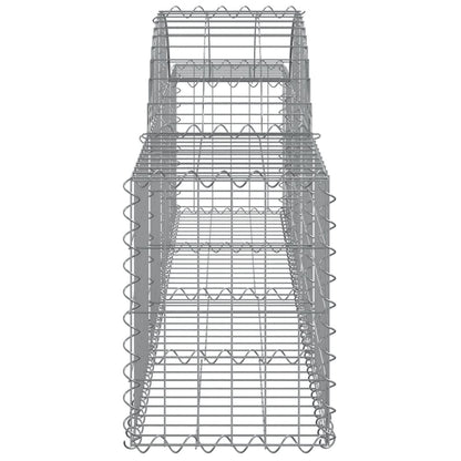 vidaXL Arched Gabion Baskets 11 pcs 200x30x40/60 cm Galvanised Iron 5