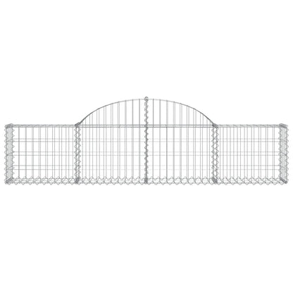 vidaXL Arched Gabion Baskets 12 pcs 200x30x40/60 cm Galvanised Iron 4