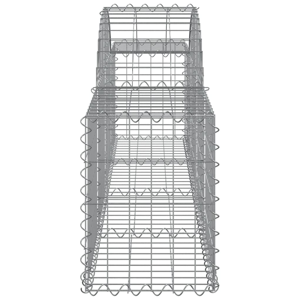 vidaXL Arched Gabion Baskets 12 pcs 200x30x40/60 cm Galvanised Iron 5
