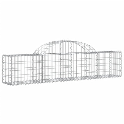vidaXL Arched Gabion Baskets 13 pcs 200x30x40/60 cm Galvanised Iron 3