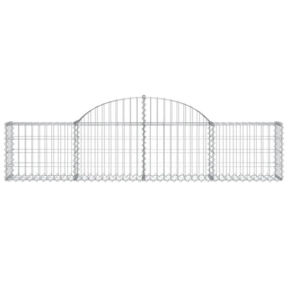 vidaXL Arched Gabion Baskets 13 pcs 200x30x40/60 cm Galvanised Iron 4