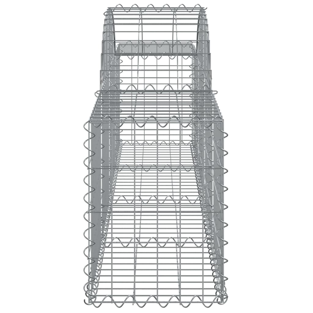 vidaXL Arched Gabion Baskets 14 pcs 200x30x40/60 cm Galvanised Iron 5