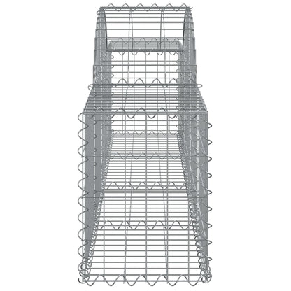 vidaXL Arched Gabion Baskets 14 pcs 200x30x40/60 cm Galvanised Iron 5