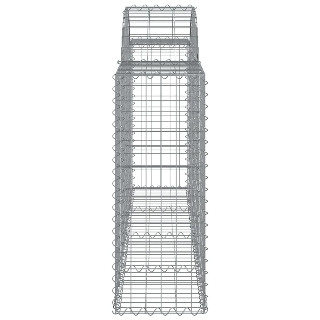 vidaXL Arched Gabion Baskets 11 pcs 200x30x80/100 cm Galvanised Iron 5
