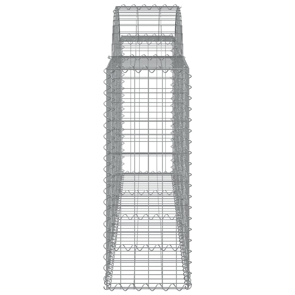vidaXL Arched Gabion Baskets 12 pcs 200x30x80/100 cm Galvanised Iron 5
