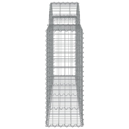 vidaXL Arched Gabion Baskets 12 pcs 200x30x80/100 cm Galvanised Iron 5