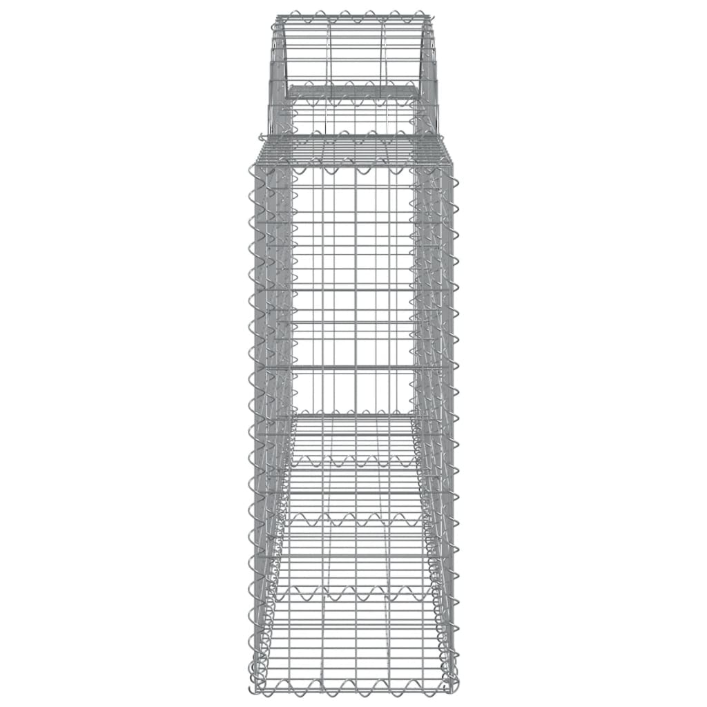 vidaXL Arched Gabion Baskets 13 pcs 200x30x80/100 cm Galvanised Iron 5