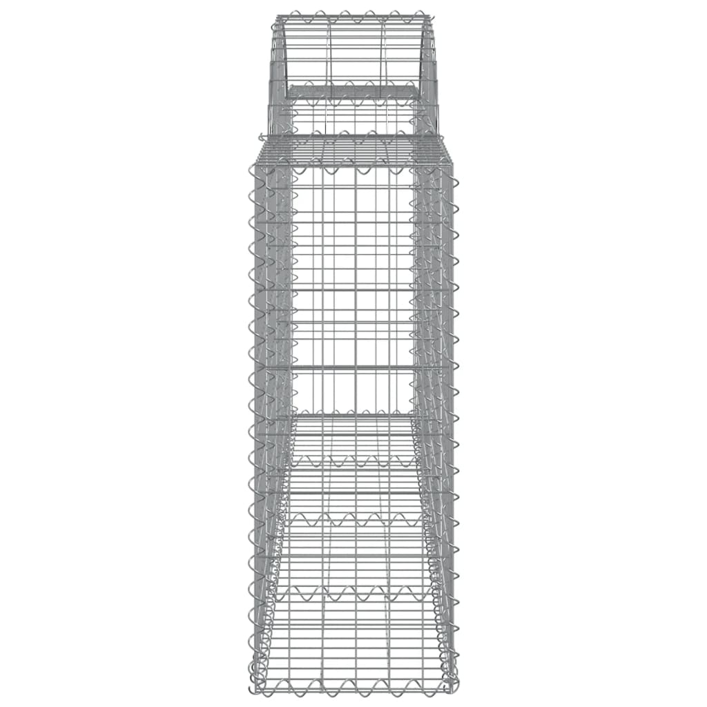 vidaXL Arched Gabion Baskets 14 pcs 200x30x80/100 cm Galvanised Iron 5